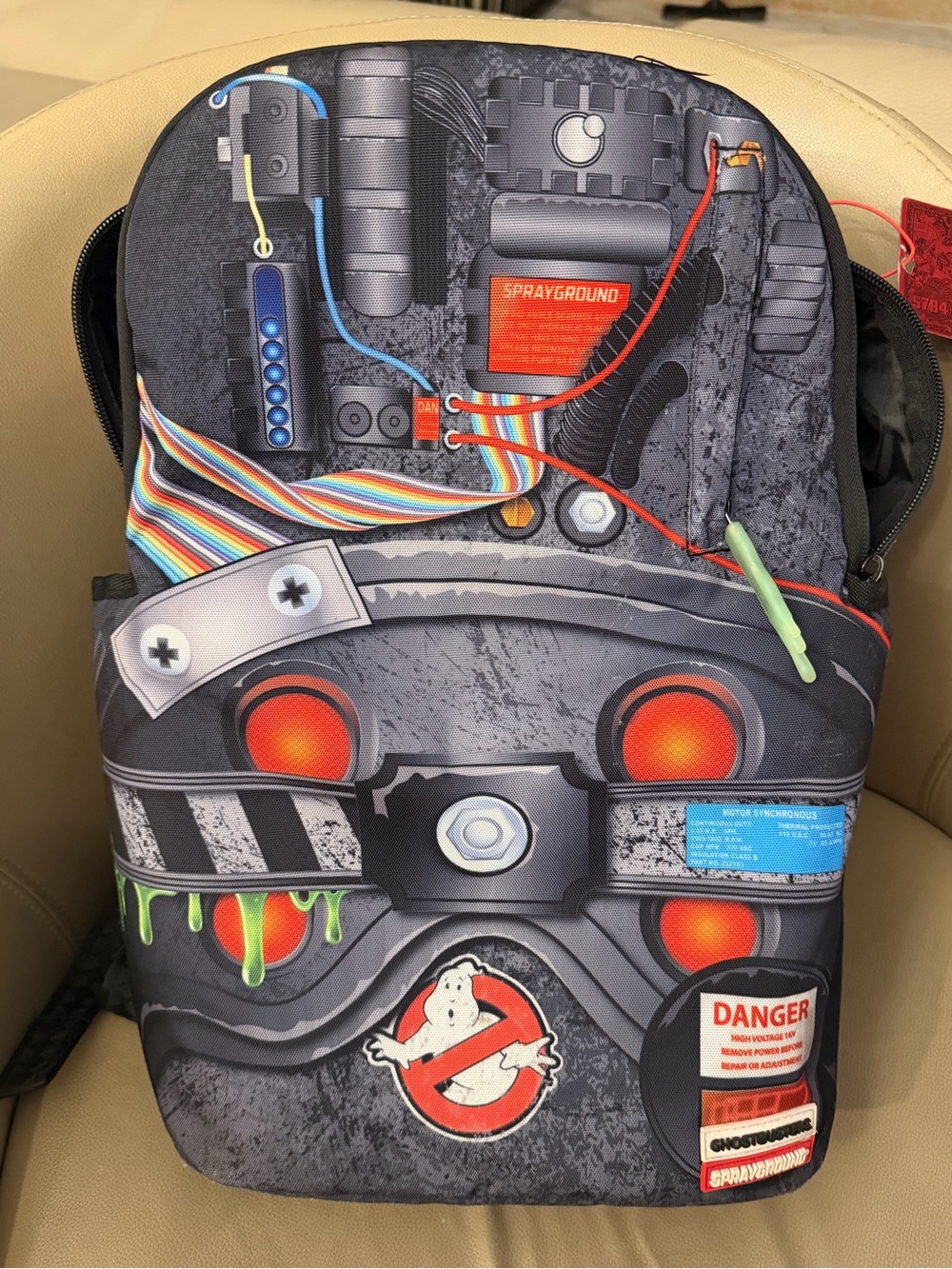 Sprayground Ghostbusters Tech Backpack - Black with Multicolor Accents